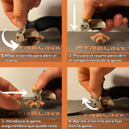 Tirachinas Recreativo - Set de 3 Bandas de Goma y 100 GR de Bolas de Arcilla